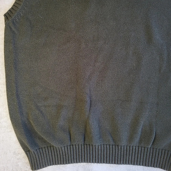 St. John's Bay Green Knit Grandpa Sweater Vest - Picture 2 of 9